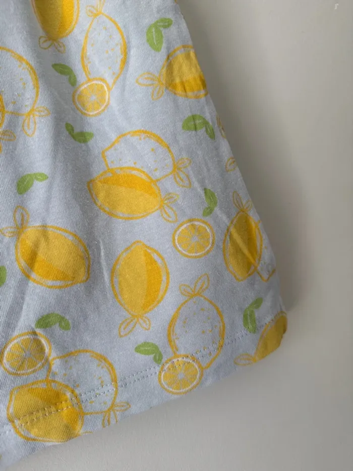👚 T-shirt citron- fille -5 ans -110-116 cm - lupilu-très bon état - photo numéro 8