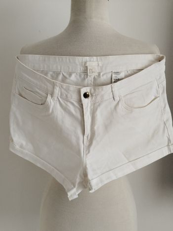 Short en jean blanc H&M taille 38