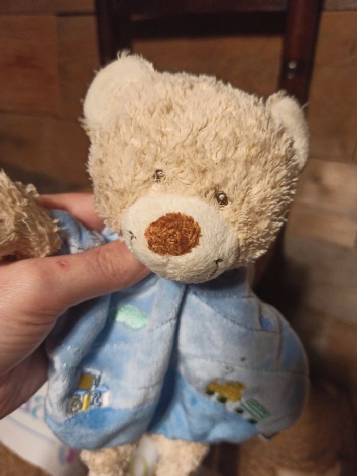 Doudou ours tex baby train tbe - photo numéro 5