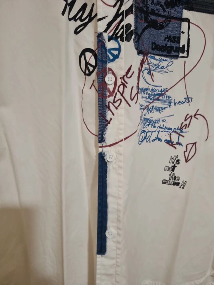 Chemise de desigual taille M imprimé et brodé - photo numéro 3