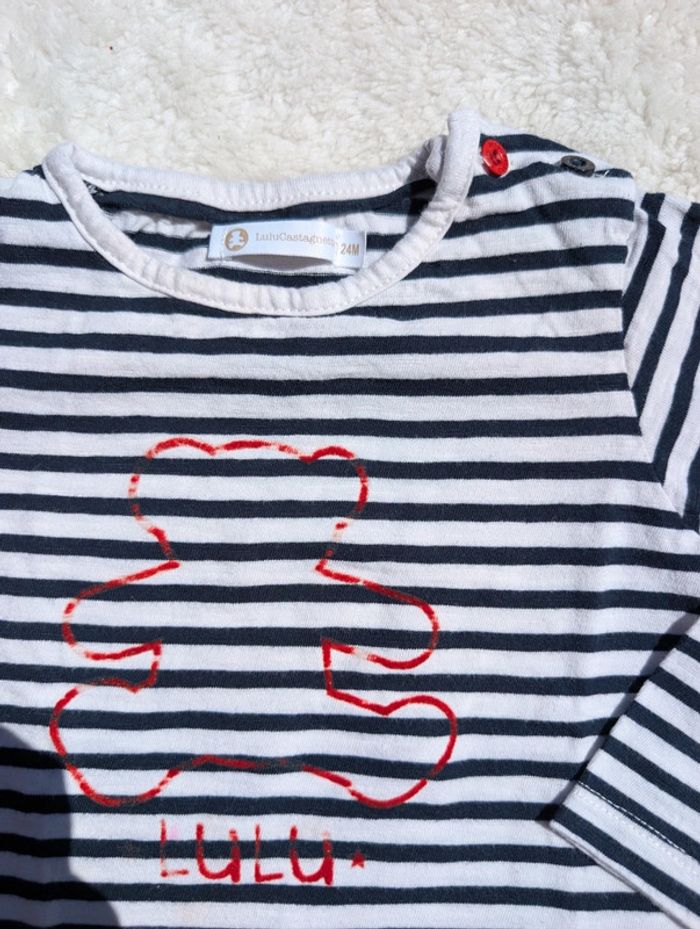 Tee-shirt manches longues 24 mois lulu castagnette - photo numéro 2