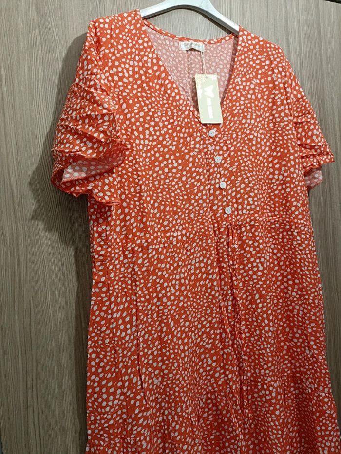 Longue Robe été corail - photo numéro 2