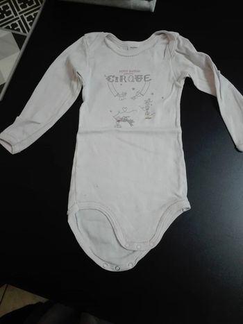 Body bodie petit bateau rose cirque bébé fille 18 mois