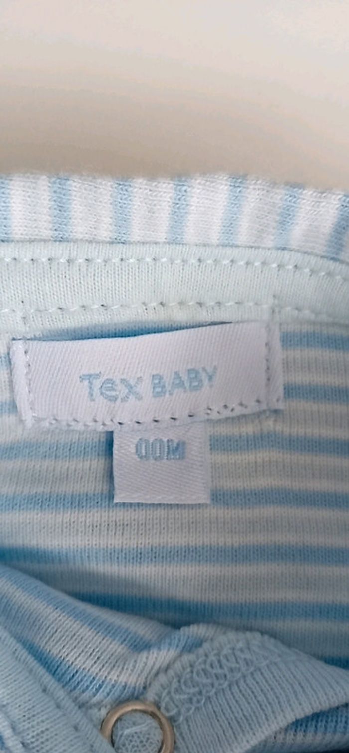 Ensemble 3 pièces bleu T 0 mois - photo numéro 4