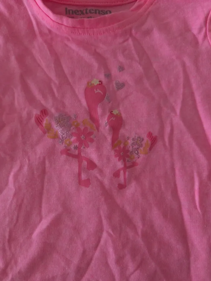 Tshirt flamant rose 🦩 12 mois - photo numéro 2