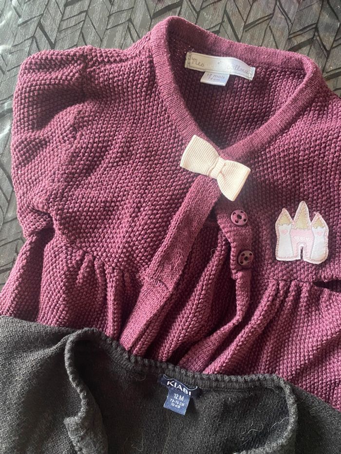 Lot de 2 gilets bébé fille – 12 mois – Kiabi & Mes Petits Cailloux - photo numéro 3