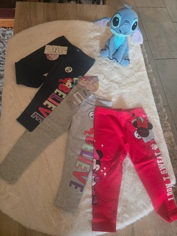 Lot 3 leggings disney fille 2 ans neuf avec étiquettes