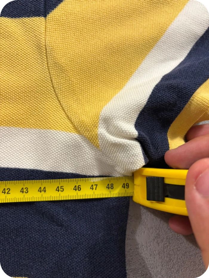 Polo Ralph Lauren Rayé Bleu jaune et Blanc Taille S - photo numéro 9
