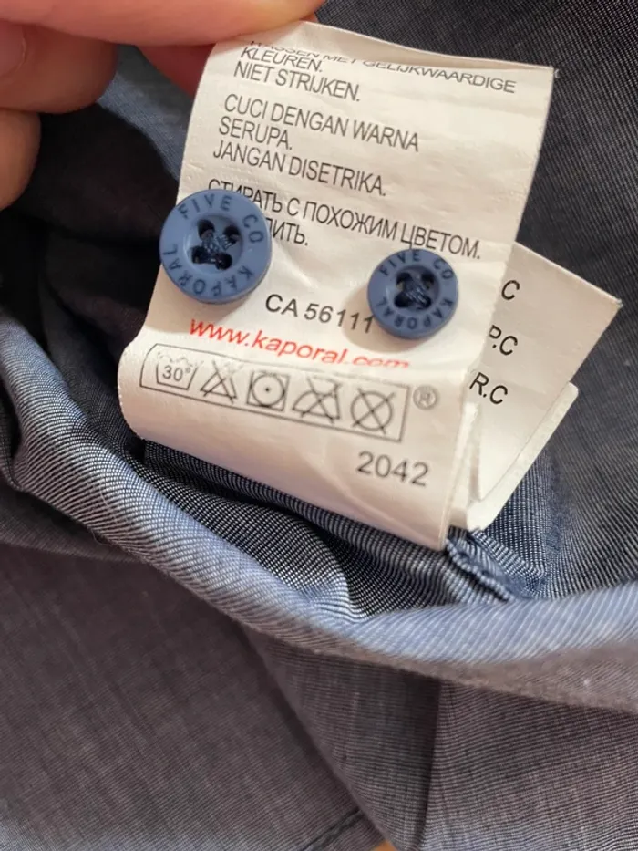 Chemise ML bleue - Kaporal - XL - photo numéro 8
