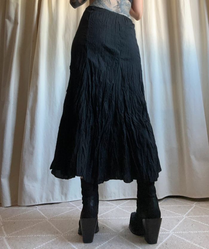 Jupe longue effet froissé Goth Witchy 90s vintage made in France 🇫🇷 Whimsigoth - Taille S/M - photo numéro 2
