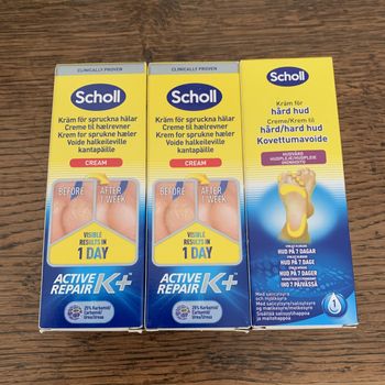 Scholl : 3 tubes de crème pour les pieds (voir détails)