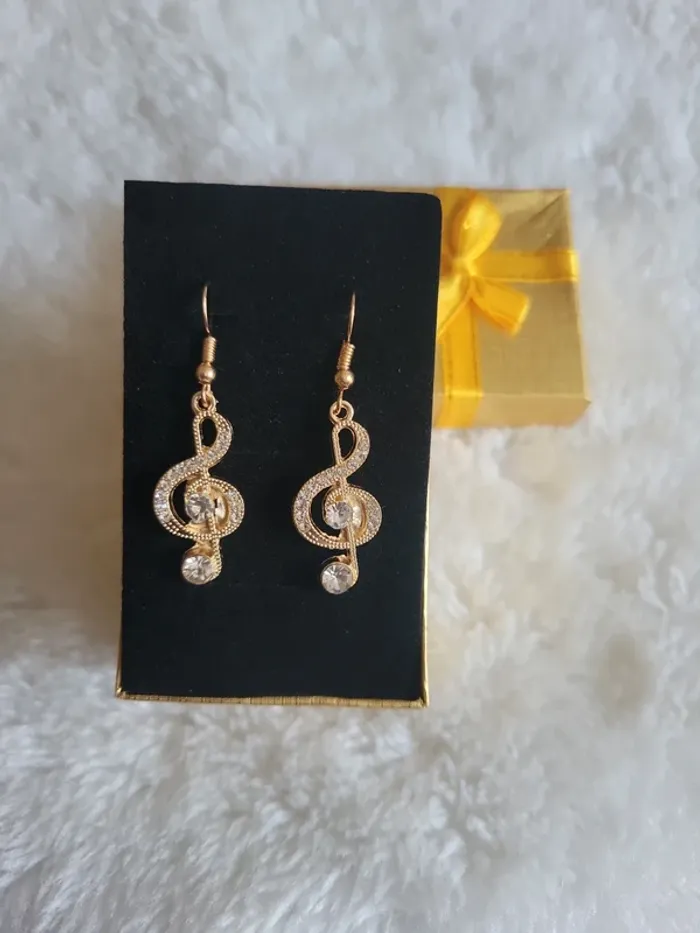 Boucles clefs de musique zirconium - photo numéro 2