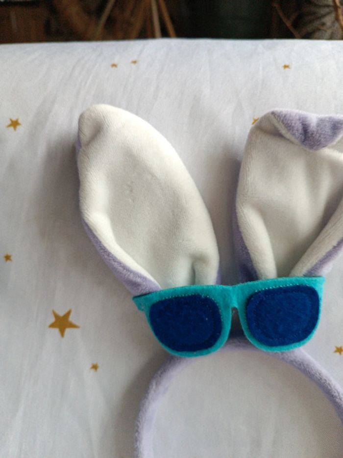 Serre tête headband oreille lapin bunnies Bunny rabbit violet parme purple milka lunette glasse - photo numéro 3