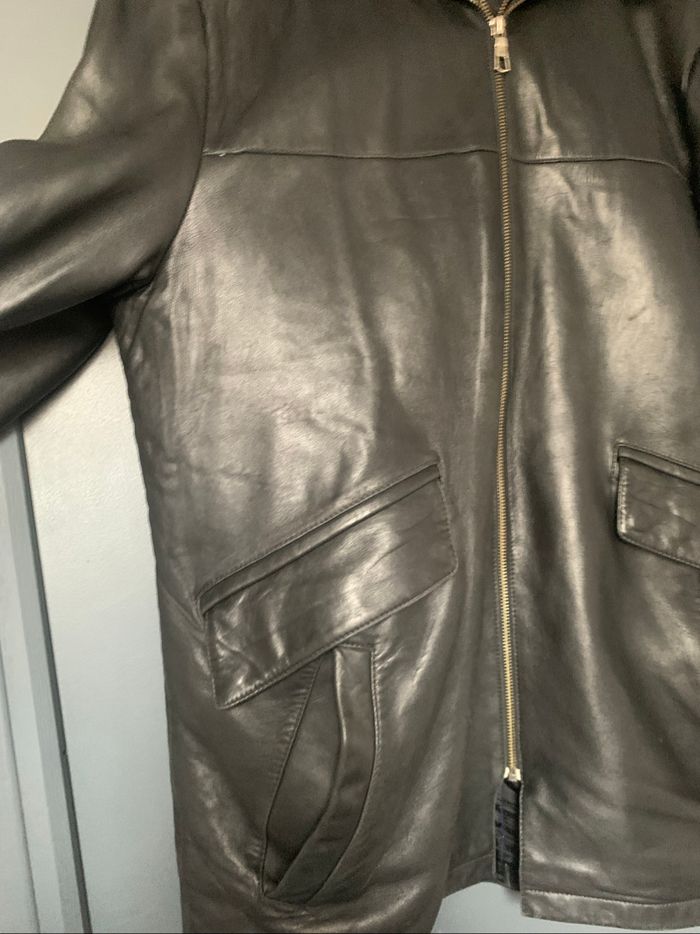 Manteau cuir noir taille 50 devred - photo numéro 2