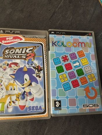 Lot de 2 jeux psp sonic rivals 2 et koloomn en boîte 