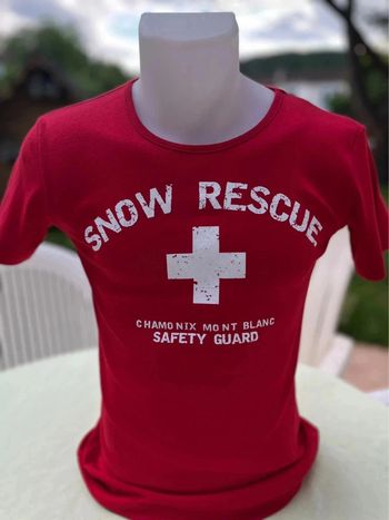 T shirt Spirit rouge taille L chamonix mont blanc