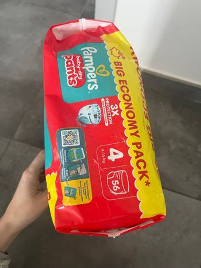 56 couches Pampers baby-dry pants T4 - photo numéro 2