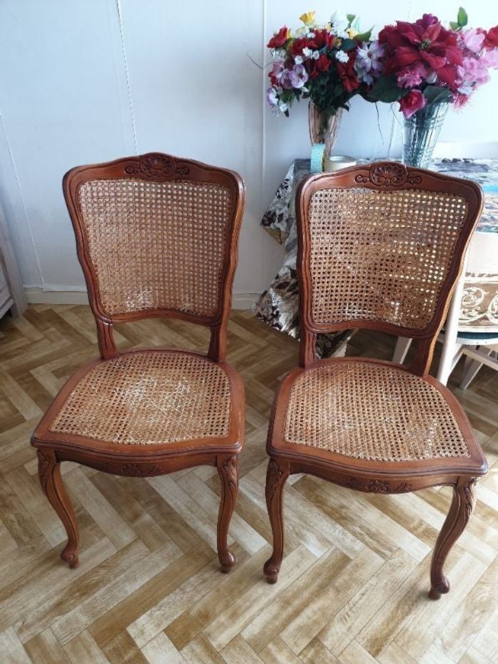 Lot de 2 chaises vintage années 80