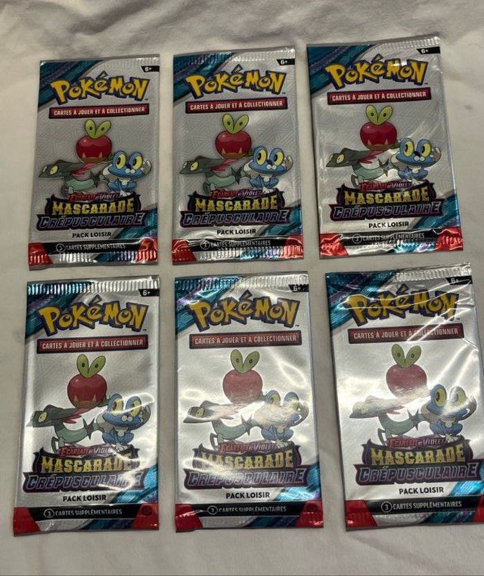 6 boosters Pokémon neufs scellés
