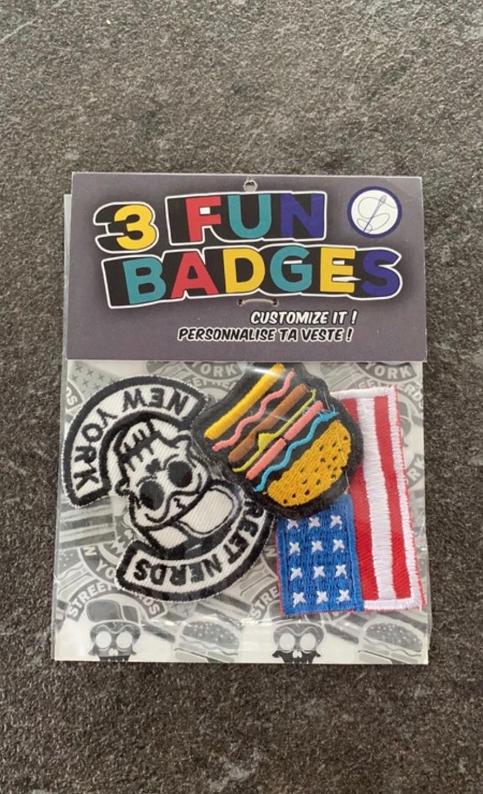 Lot 3 badges écussons réparation customisation