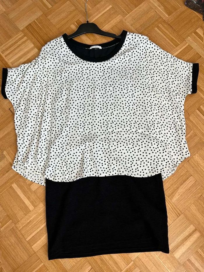 Robe  noire  et  blanc  T38/40 - photo numéro 7