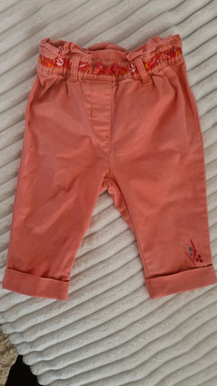 Pantalon corail 6M fille