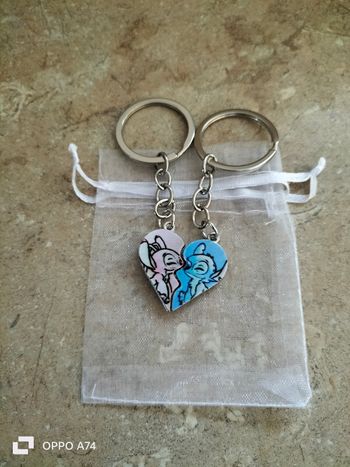 Stitch 🧡 Porte clé coeur