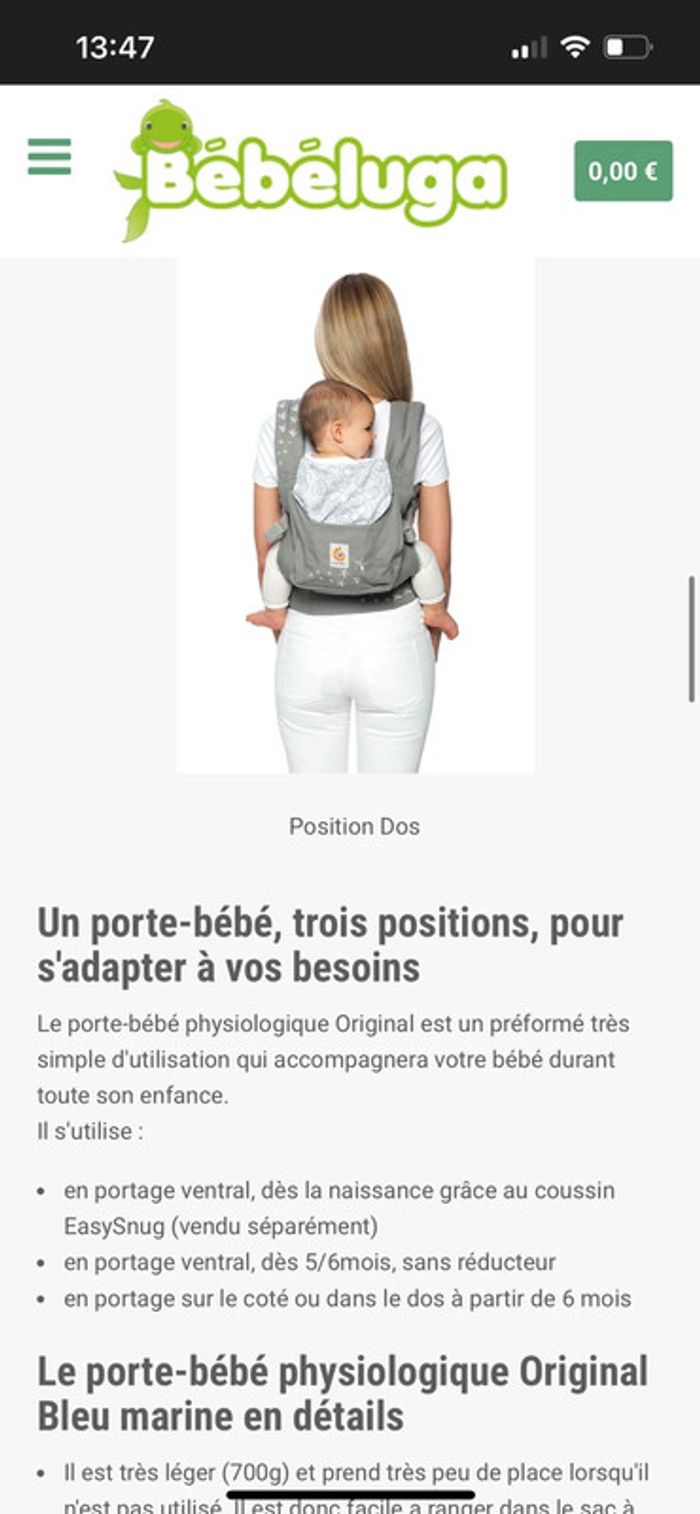 Porte bébé Ergobaby - photo numéro 9
