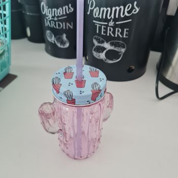 Verre paille cactus