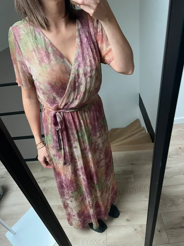 Robe longue tissus pailleté