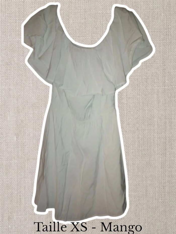 Magnifique robe 👗 épaules dénudée blanche - Mango - Taille XS - fermeture sur le côté - photo numéro 4