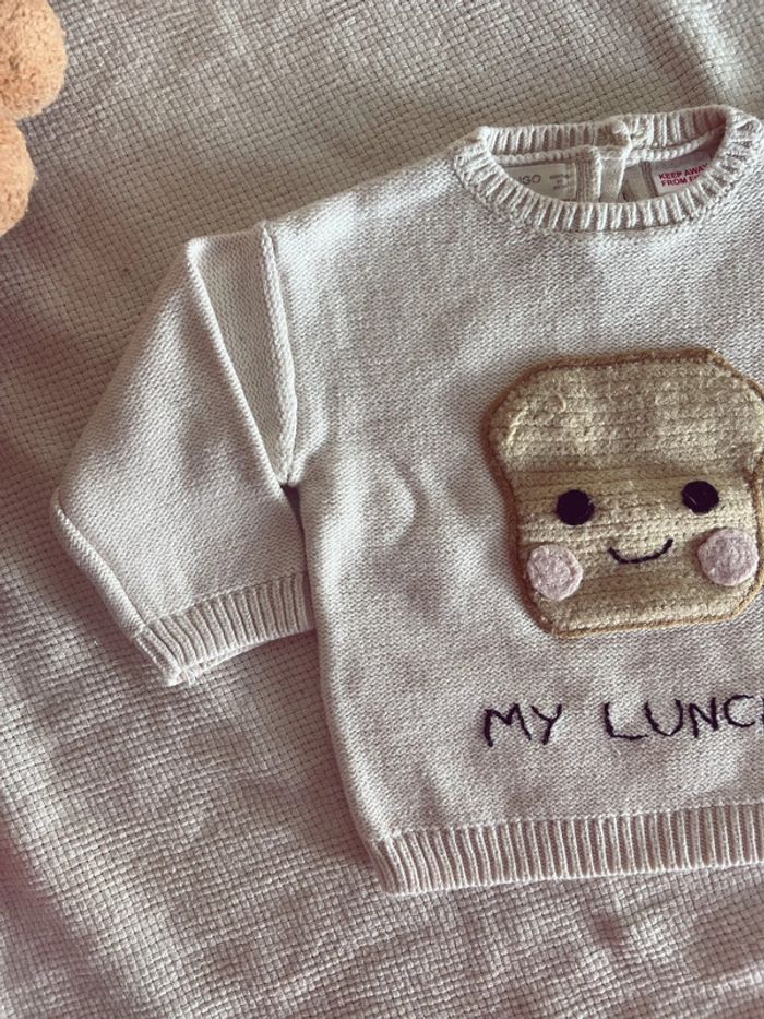 Pull maille mango mixte avec tartine 3 mois - photo numéro 2