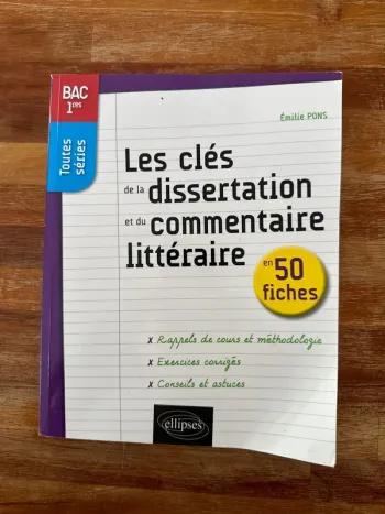 Livre les clés de la dissertation et du commentaire littéraire