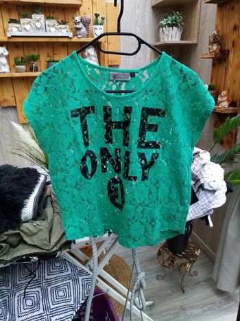 Haut dentelle vert Taille S