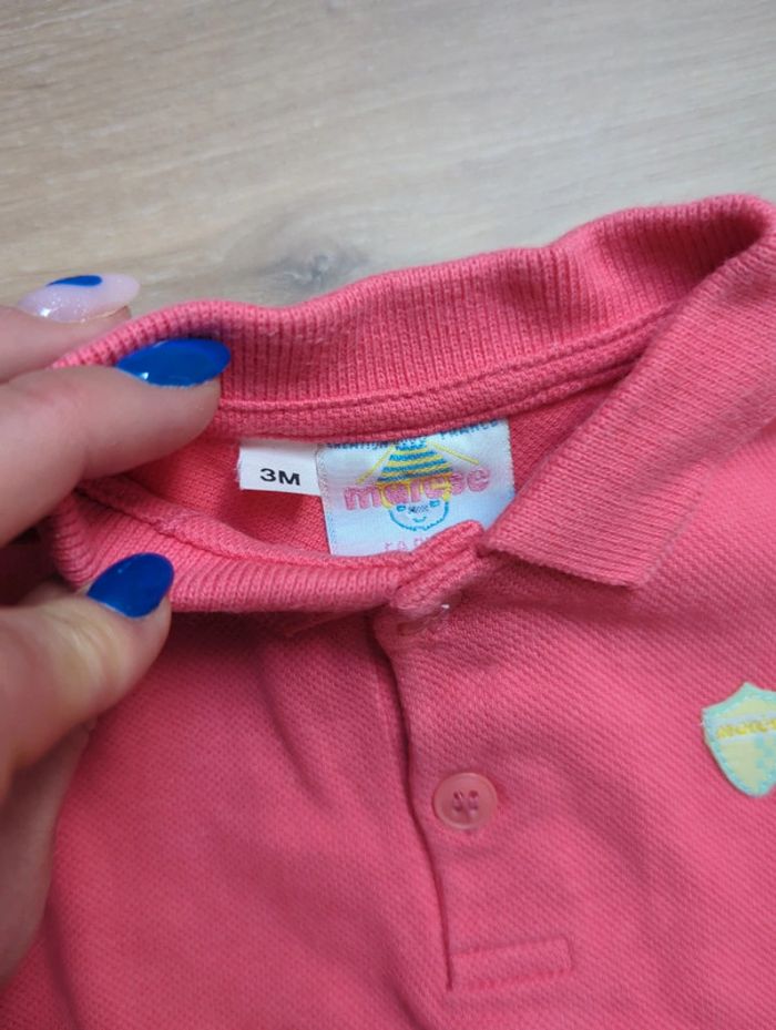 Magnifique polo vintage Marèse 3 mois rose - photo numéro 2