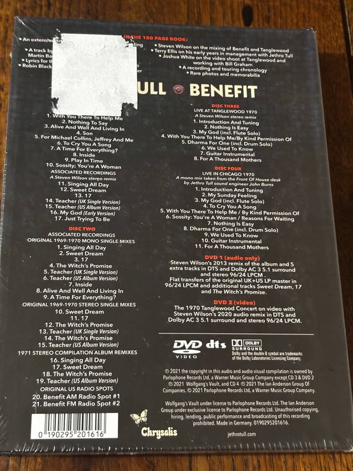 Rare coffret 4 CD 2 DVD Jethro Tull Benefit 50e anniversaire neuf sous blister - photo numéro 4