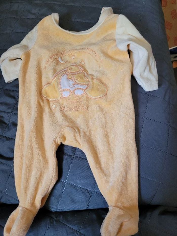 Pyjama velours naissance