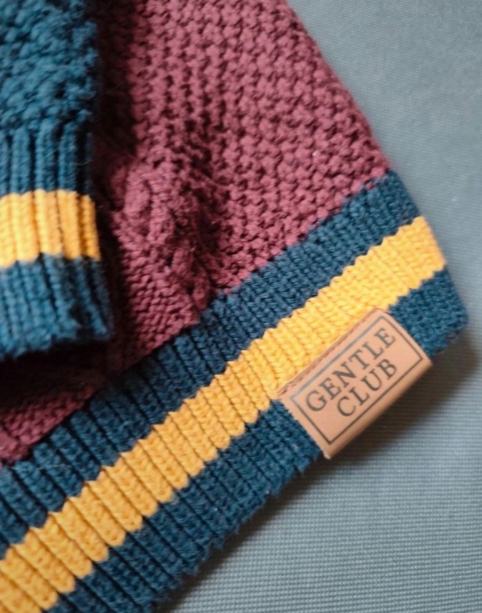 Pull torsadé bordeau - photo numéro 3