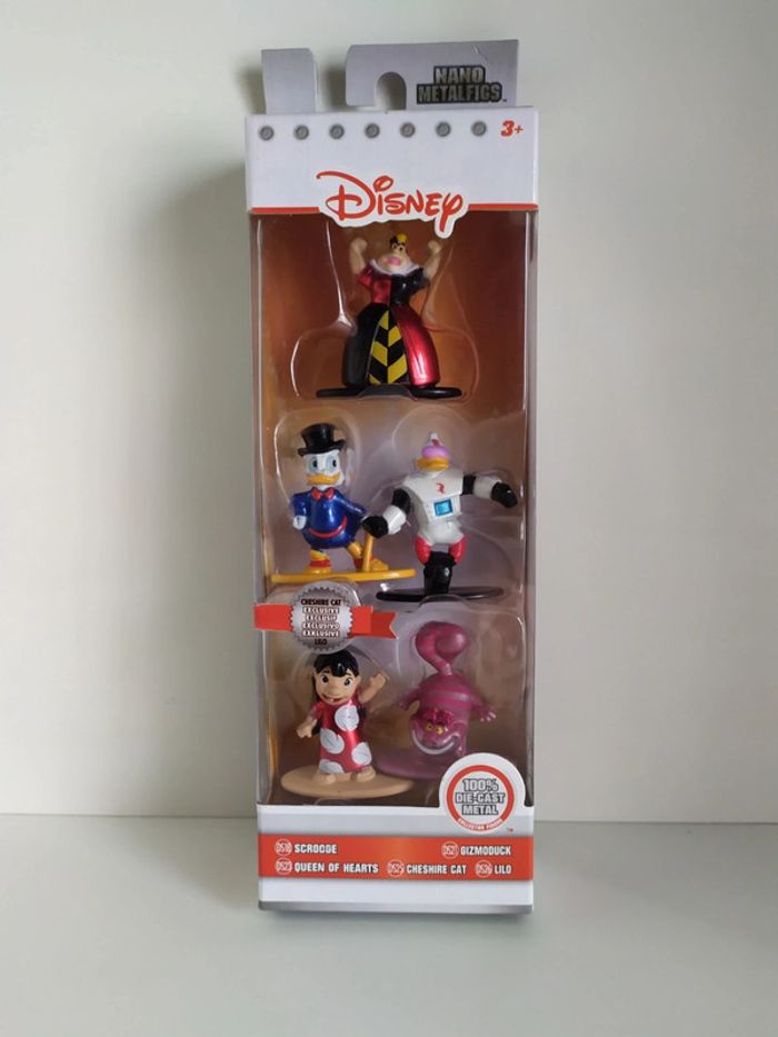 Disney 5x 5pcs Nano Metalfigs Lilo Chat ducktales Alice neuf