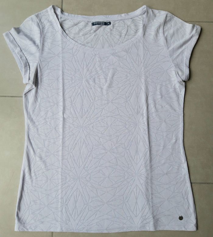 T shirt blanc légers motifs Bonobo taille M neuf