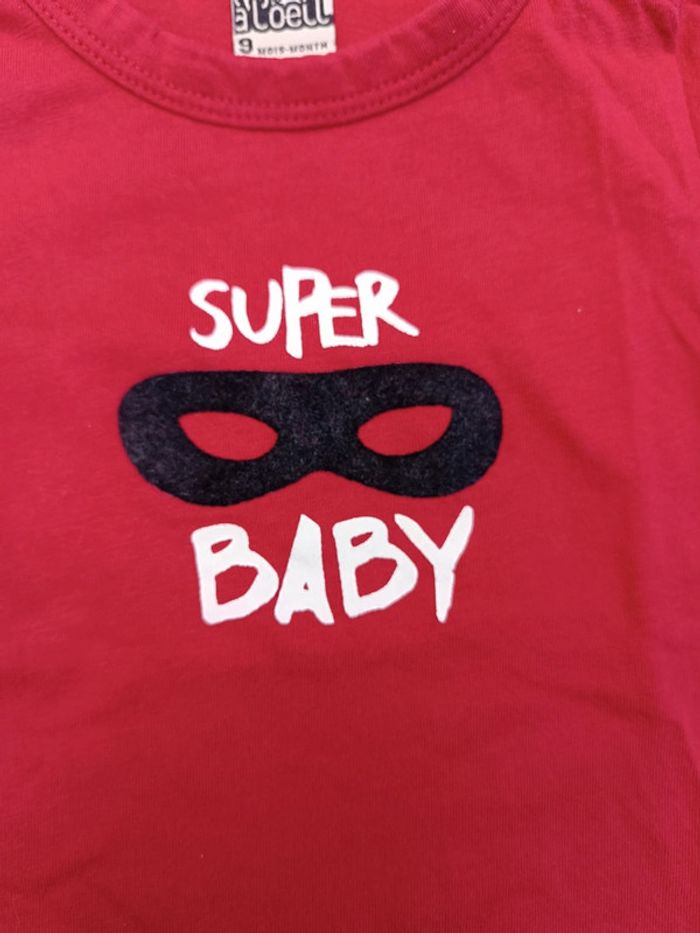 🔸T-shirt Tape à l’œil Super Baby – 9 mois 🔸 - photo numéro 3