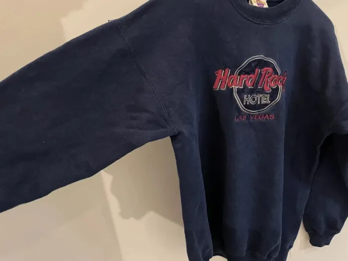 Crewneck Hard Rock Hotel Las Vegas Full Embroided Mens L - photo numéro 6