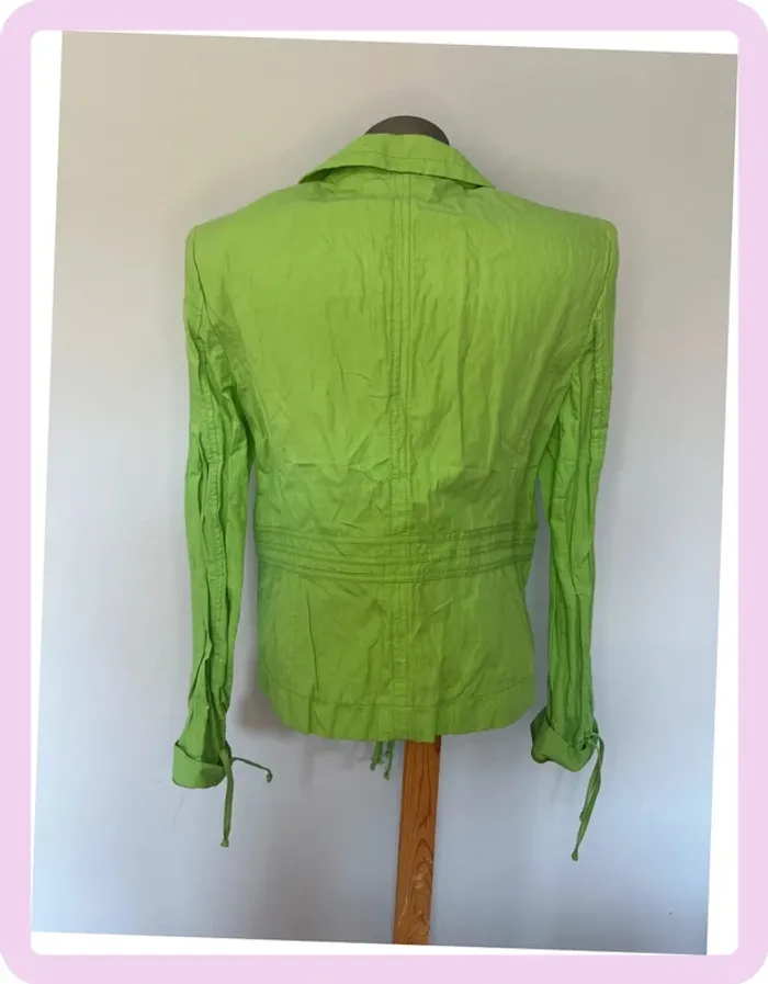 🍃 Veste légère Apanage – Taille 42/44 – Verte, épaules légèrement rembourrées 🍃 - photo numéro 6