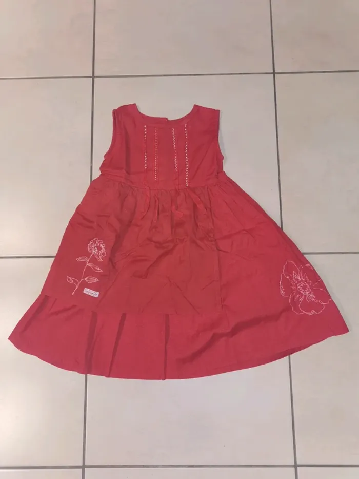 Robe lin et coton tissaia 24 mois