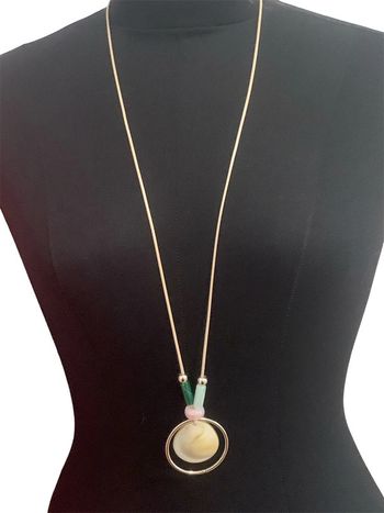 Collier long pierre naturel vintage 🍭🍭