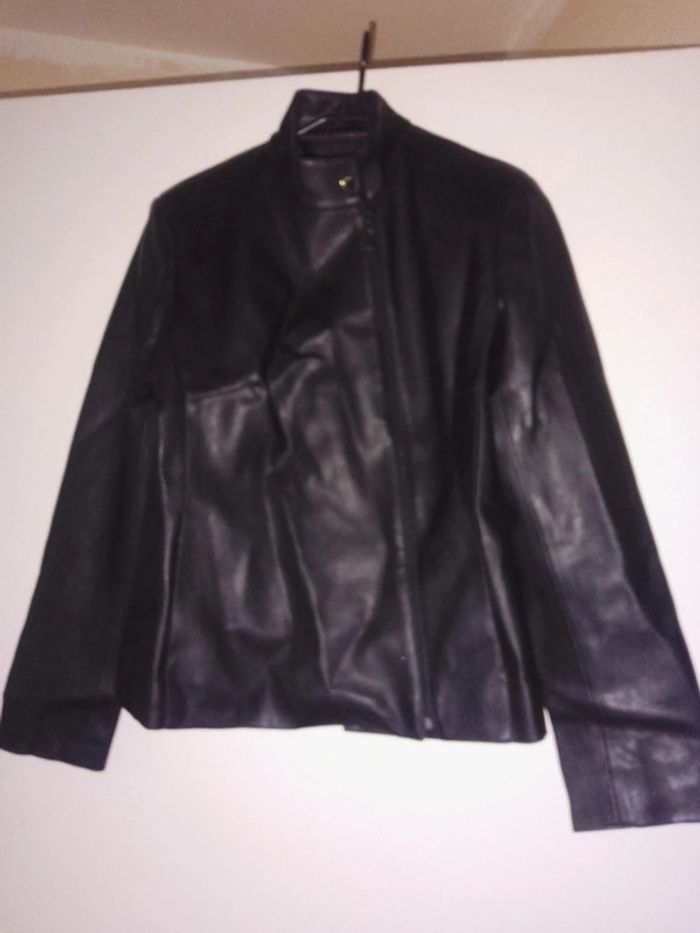 Veste  simili cuir femme taille s - photo numéro 2
