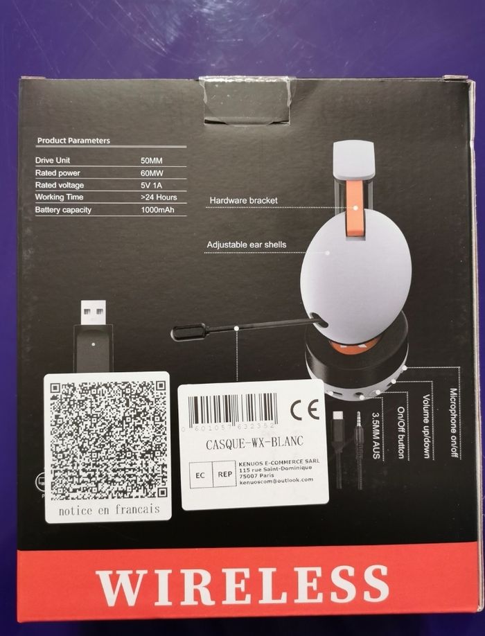 CASQUE GAMING SANS FIL - photo numéro 3