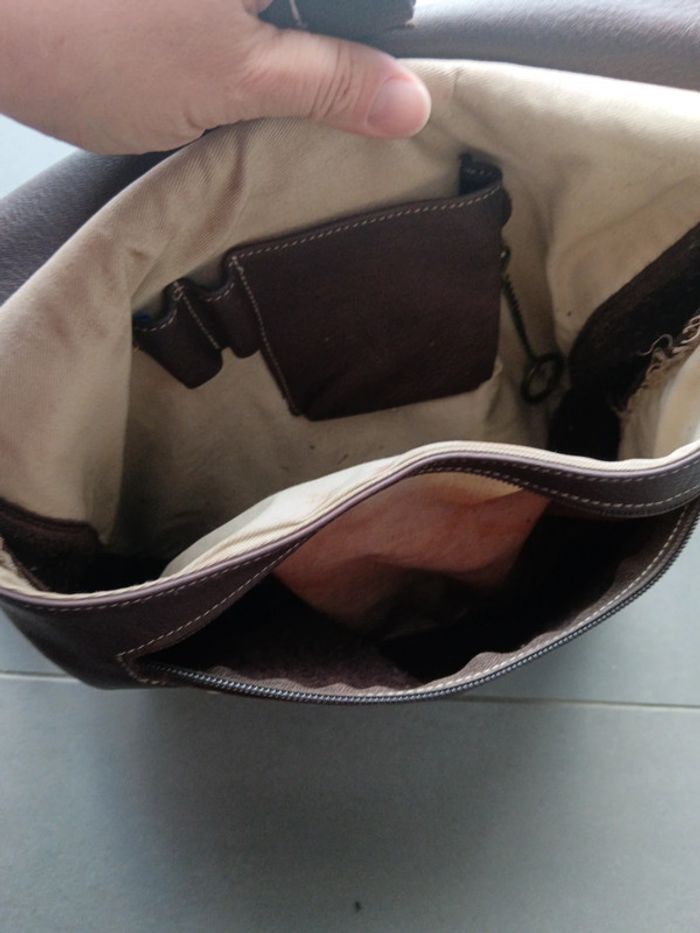 Sac en cuir fait main esprit des Pyrénées - photo numéro 3