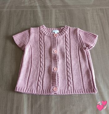 Gilet manches courtes rose Tex 23 mois