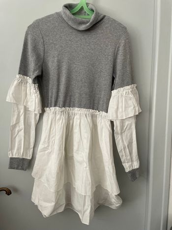 Tunique grise et blanche femme